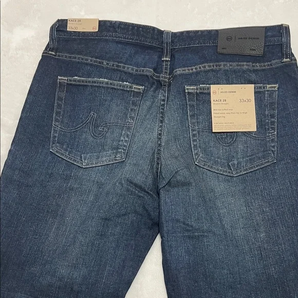 Women's Dark Blue Straight Leg Jeans - Picture 3 of 5